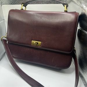 J Crew Edie Bag in Burgundy with Gold (brass) hardware